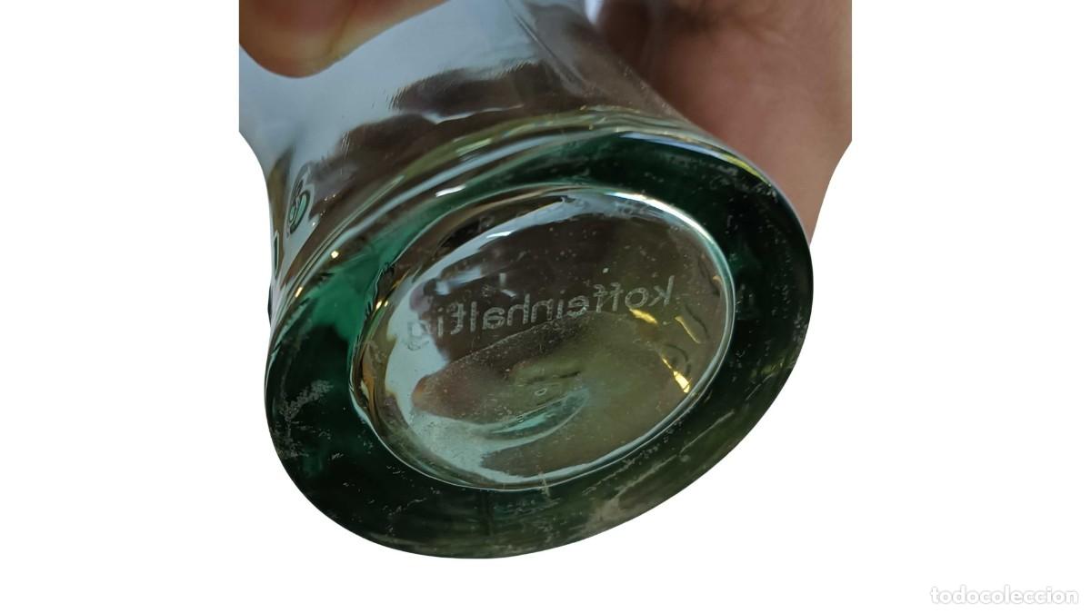 Otras Botellas y Bebidas Antiguas de colecci&oacute;n: VASO COCA-COLA VINTAGE ALEM&Aacute;N - VIDRIO VERDE TENUE - LOGO RELIEVE 1916 - KOFFEINHALTIG