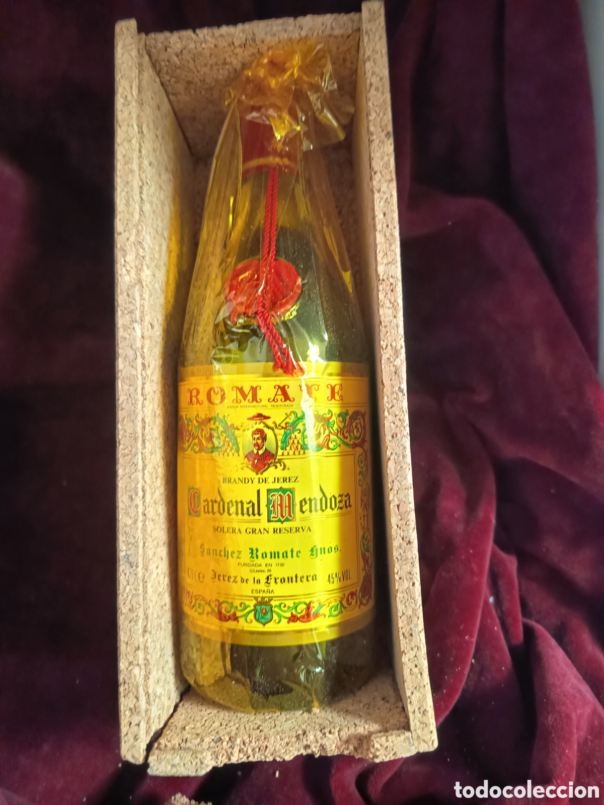 Otras Botellas y Bebidas Antiguas de colecci&oacute;n: Brandy Cardenal Mendoza Jerez gran reserva S&aacute;nchez Romate