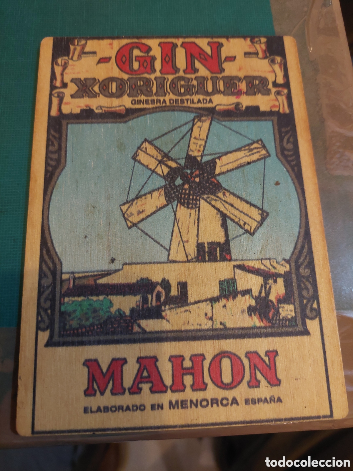 Otras botellas y bebidas antiguas de colecci&oacute;n: TABLILLA CARTEL POSTAL GIN XORIGUER GINEBRA MAHON MENORCA