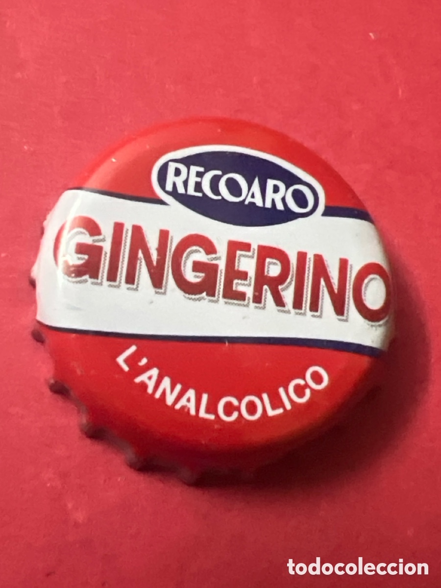Otras botellas y bebidas antiguas de colecci&oacute;n: T4/X74/H5. CHAPA Soda/Refresco - ITALIA - Recoaro Gingerino L'Analcolico