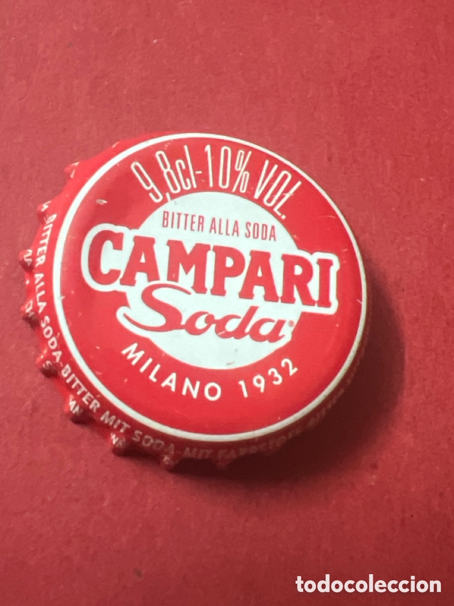 Otras botellas y bebidas antiguas de colecci&oacute;n: T4/X74/M2 CHAPA - Bebida alcoh&oacute;lica - Campari Soda Bitter alla Soda 9,8cl- 10% VOL. Milano 1932