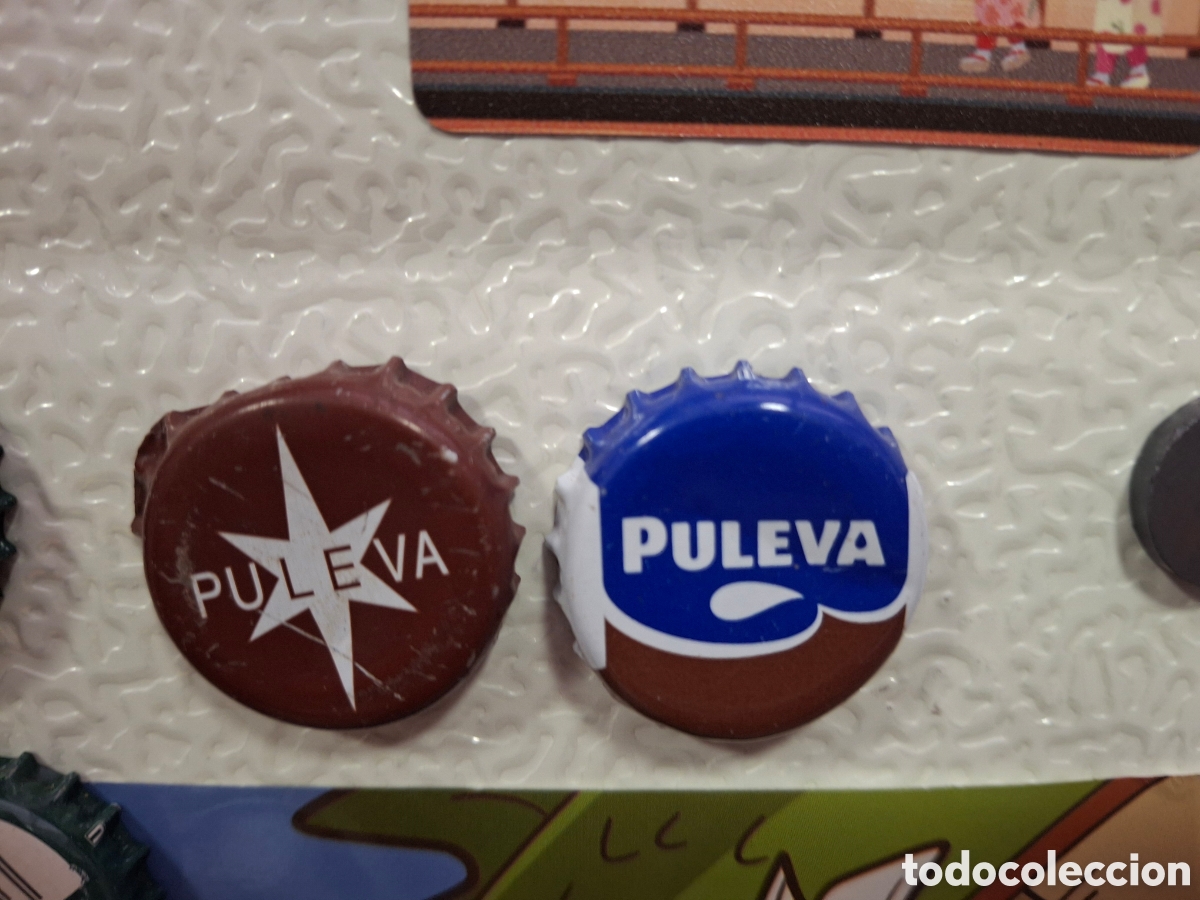 Otras botellas y bebidas antiguas de colecci&oacute;n: CHAPA PULEVA CHOCOLATE VINTAGE Y MODERNA