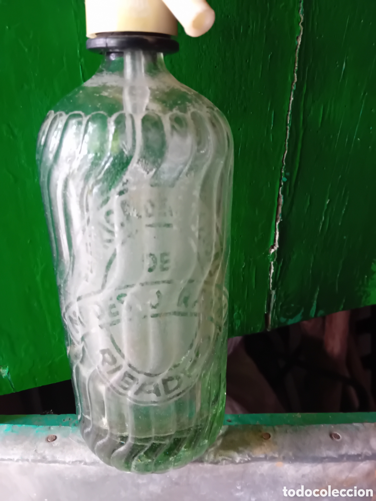 Otras botellas y bebidas antiguas de colecci&oacute;n: Antigua y muy dif&iacute;cil botella sifon . Fabrica de gaseosas Modesto Ra&ntilde;on.RIBADEO-LUGO
