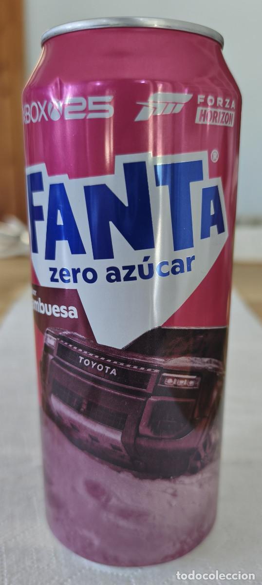 Otras botellas y bebidas antiguas de colecci&oacute;n: LATA VACIA - FANTA FRAMBUESA Zero Azucar ( Toyota )