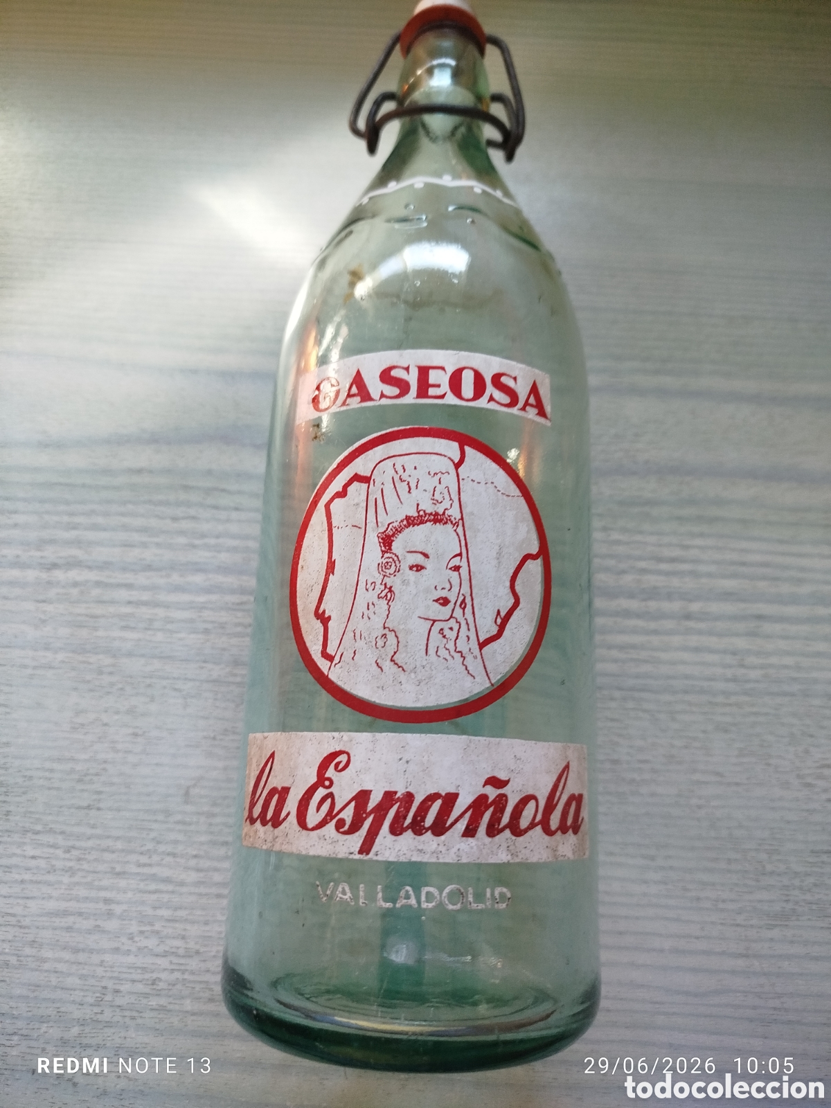 Otras botellas y bebidas antiguas de colecci&oacute;n: Antigua botella gaseosa la espa&ntilde;ola.valladolid