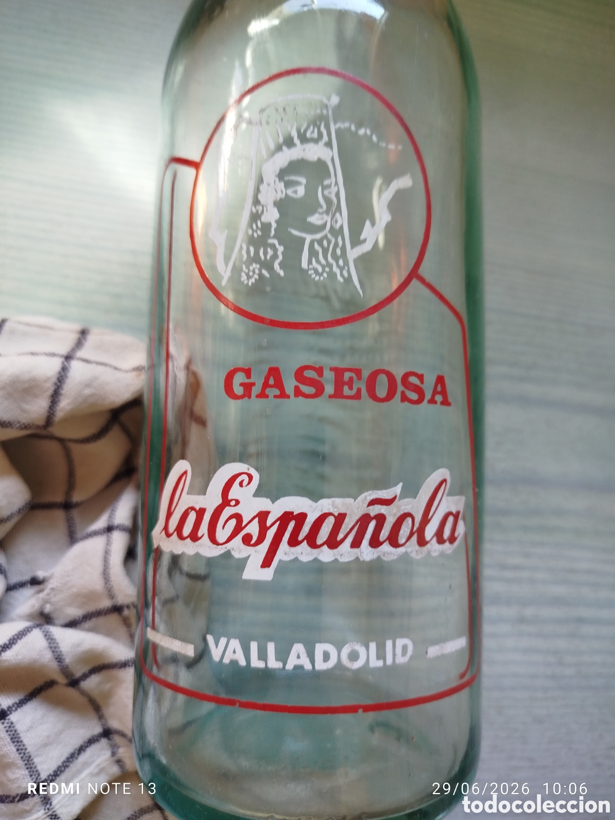 Otras botellas y bebidas antiguas de colecci&oacute;n: Botella gaseosa la espa&ntilde;ola Valladolid