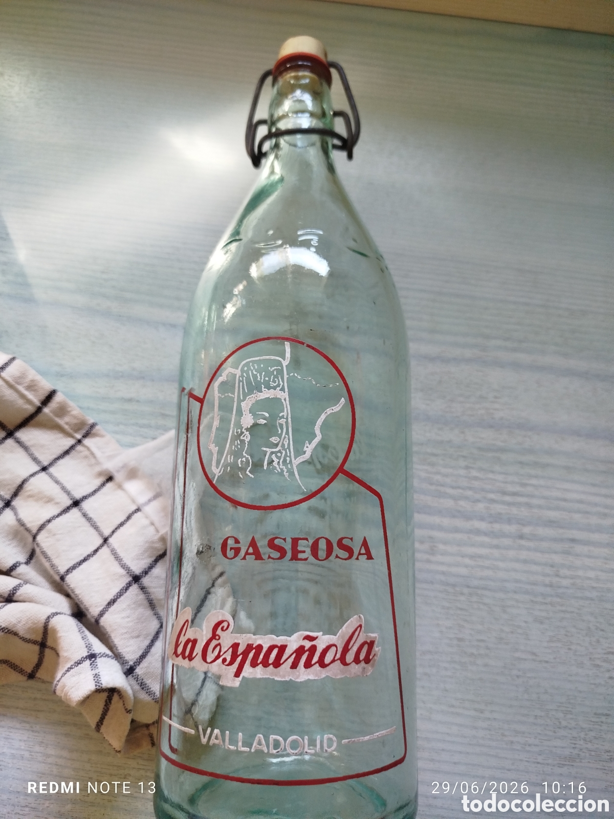 Otras botellas y bebidas antiguas de colecci&oacute;n: Botella gaseosa la espa&ntilde;ola Valladolid
