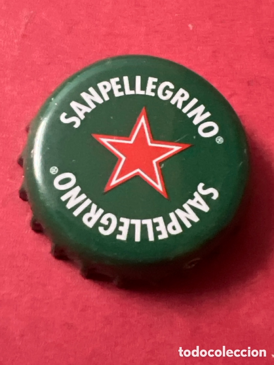 Otras botellas y bebidas antiguas de colecci&oacute;n: T4/X80/O4. CHAPA Soda/Refresco Sanpellegrino