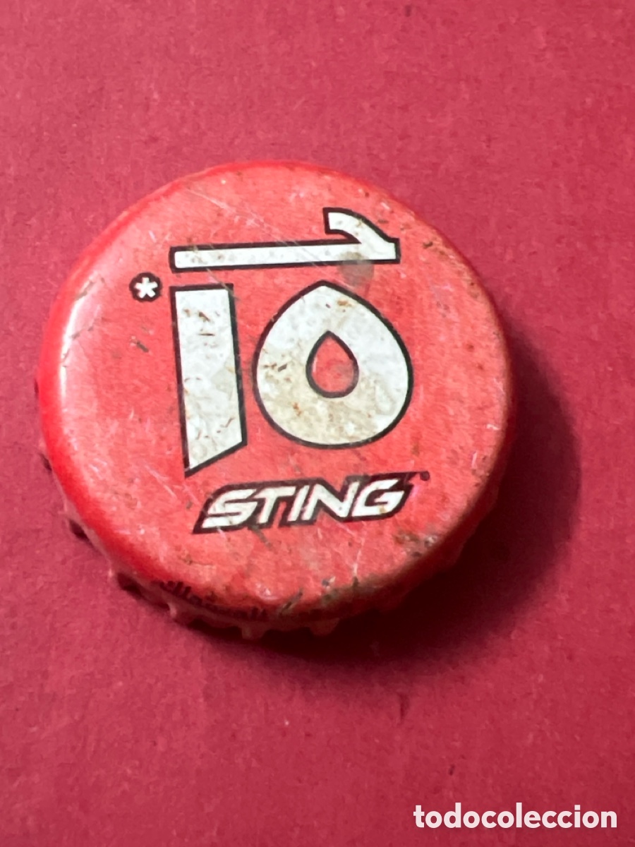 Otras botellas y bebidas antiguas de colecci&oacute;n: T4/X80/Q1. CHAPA - Soda/Refresco - EGIPTO - Sting ١٥ ح