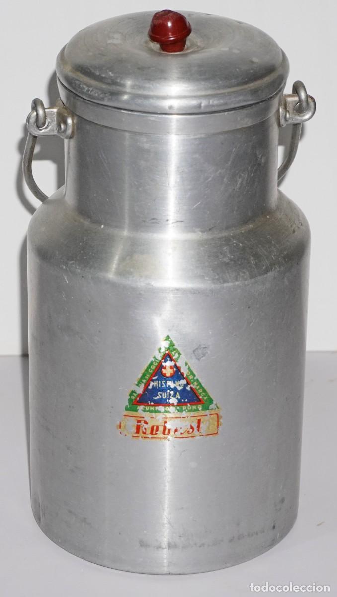 Otras botellas y bebidas antiguas de colecci&oacute;n: ANTIGUA LECHERA DE ALUMINIO - HISPANO SUIZA - ROBUST