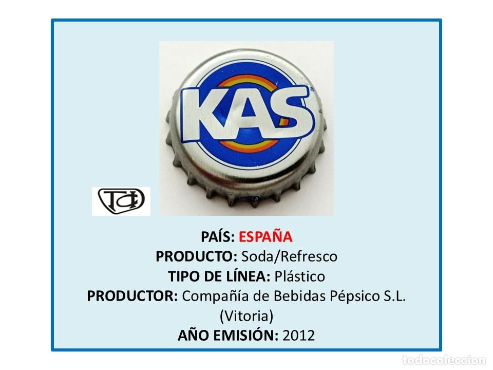 Otras botellas y bebidas antiguas de colecci&oacute;n: TAPON CORONA CAPSULA CHAPA SODA/REFRESCO KAS (ESPA&Ntilde;A)