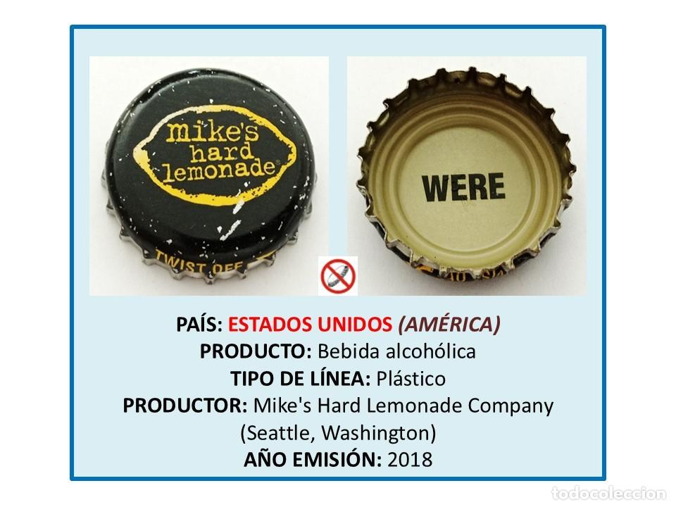 Otras botellas y bebidas antiguas de colecci&oacute;n: TAPON CORONA CAPSULA CHAPA BEBIDA ALCOH&Oacute;LICA MIKE'S HARD LEMONADE (ESTADOS UNIDOS)