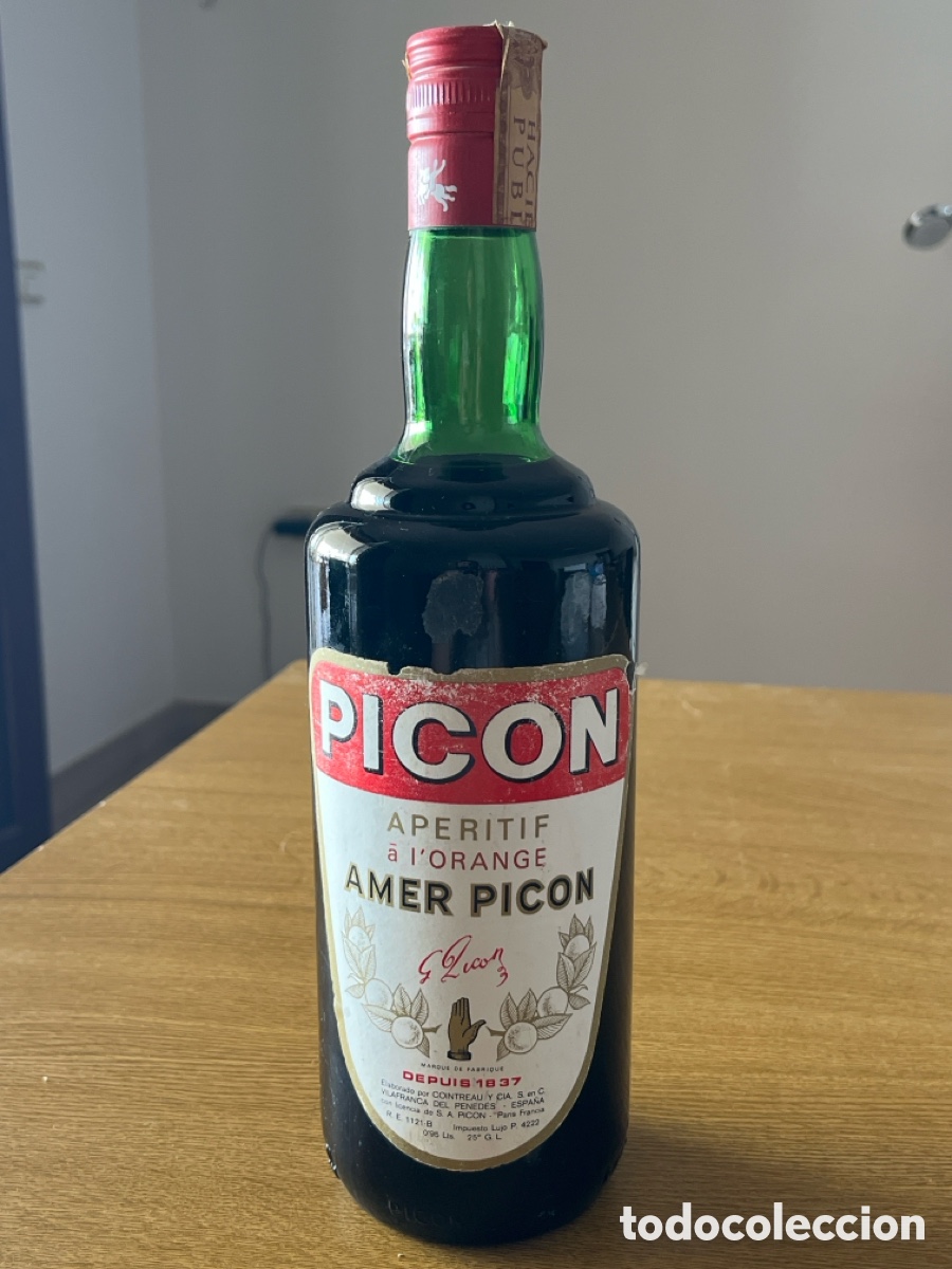 Otras botellas y bebidas antiguas de colecci&oacute;n: Botella aperitivo Amer Pic&oacute;n Vintage