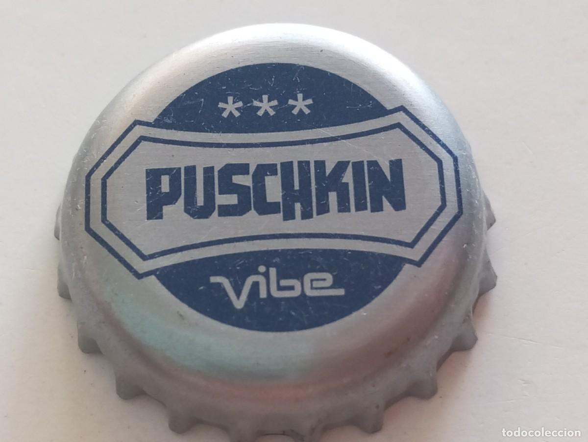 Otras botellas y bebidas antiguas de colecci&oacute;n: Chapa tap&oacute;n corona de la bebida alemana PUSCHKIN VIBE