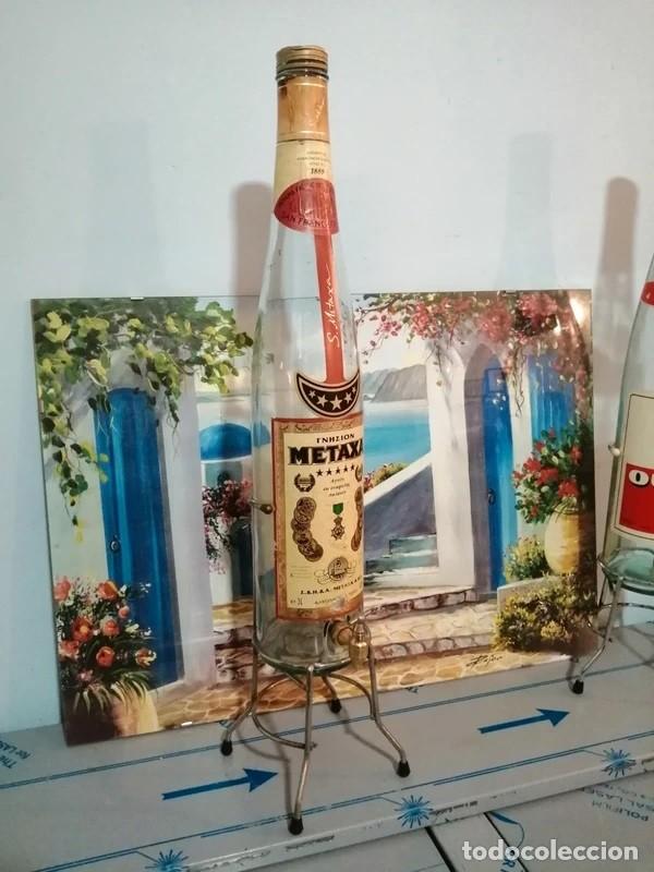 Otras botellas y bebidas antiguas de colecci&oacute;n: Botella antigua 3L griega de un co&ntilde;ac Metaxa 5*