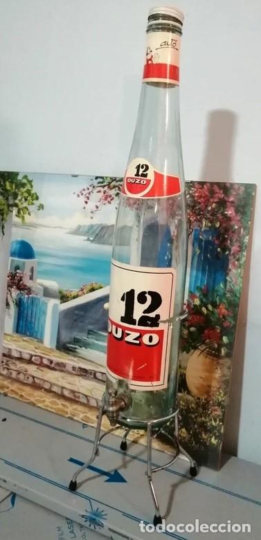 Otras botellas y bebidas antiguas de colecci&oacute;n: Botella de ouzo antigua 3L