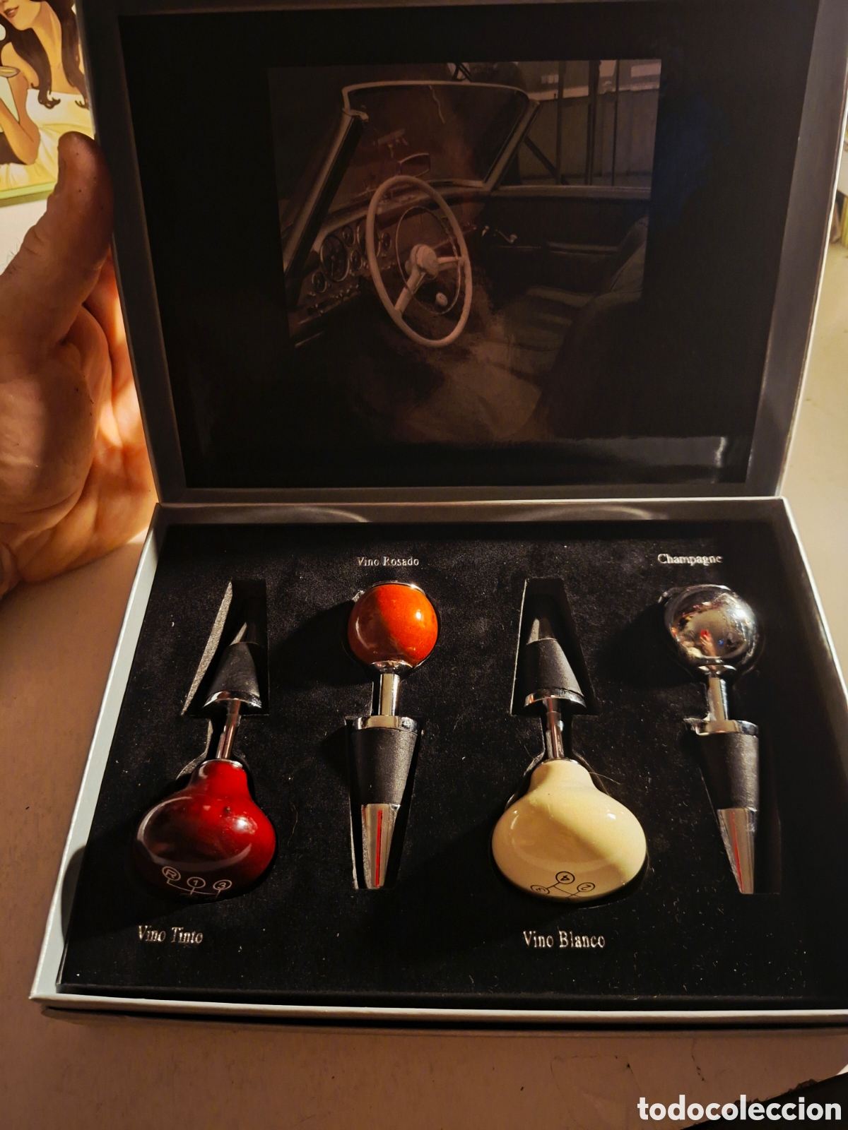 Otras botellas y bebidas antiguas de colecci&oacute;n: Tapones de vino Mercedes-Benz