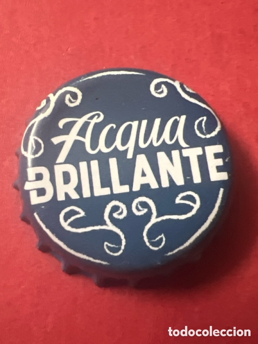Otras botellas y bebidas antiguas de colecci&oacute;n: T4/X73/D6. CHAPA - Soda/Refresco - Acqua Brillante