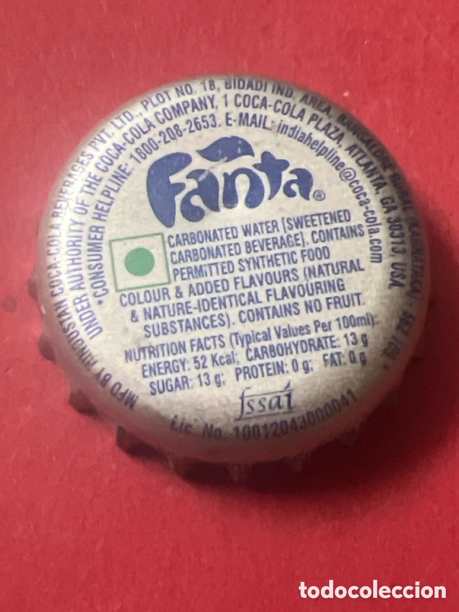 Otras botellas y bebidas antiguas de colecci&oacute;n: T4/X73/F1. CHAPA REFRESCO/SODA - FANTA