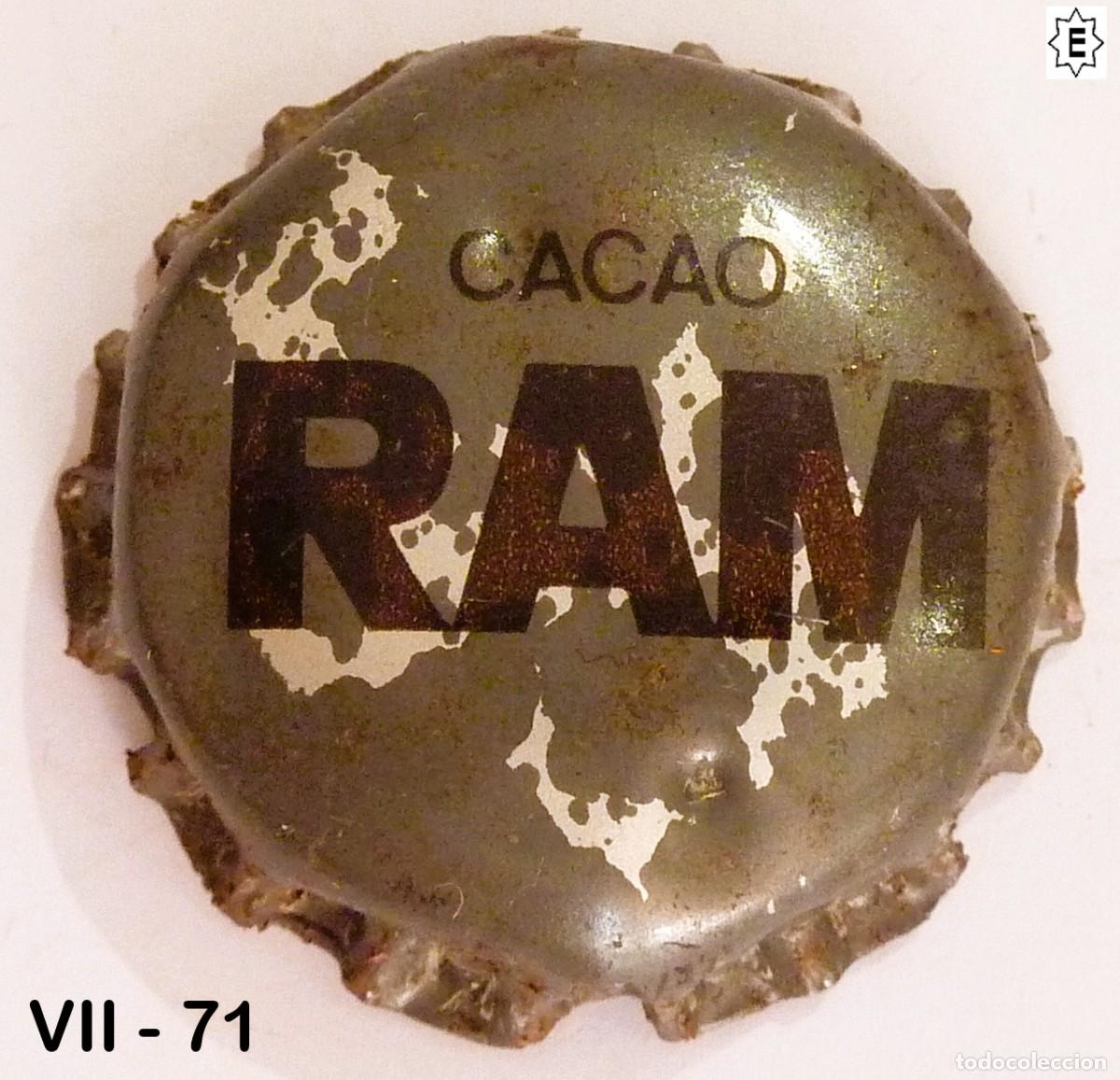 Colecionismo de Outras Garrafas e Bebidas: Chapa Cacao RAM 1971 xapa kronkorken tappi bottle cap capsule - JV