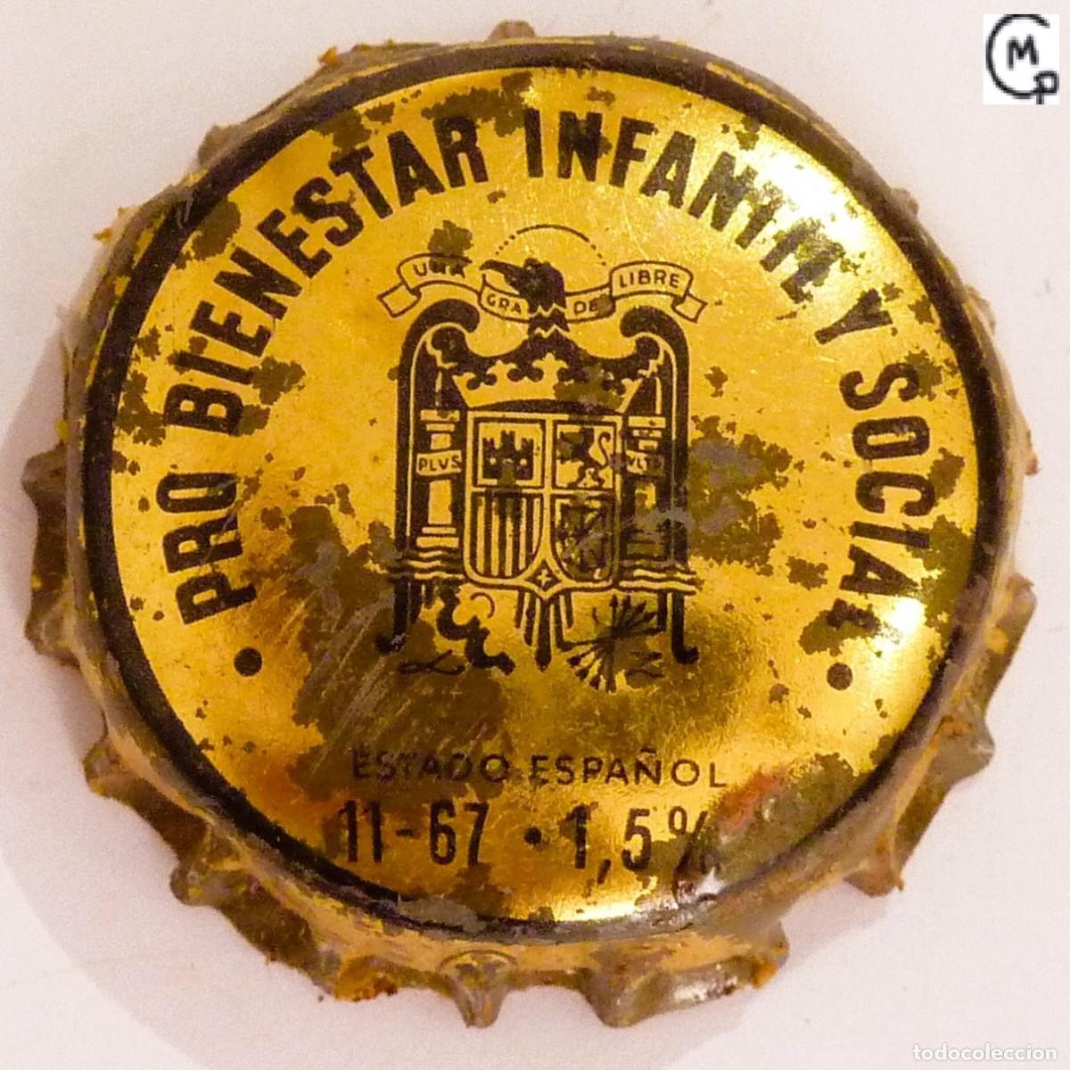 Otras botellas y bebidas antiguas de colecci&oacute;n: Chapa Leche PRO BIENESTAR INFANTIL Y SOCIAL 1967 xapa kronkorken tappi bottle cap capsule - JV