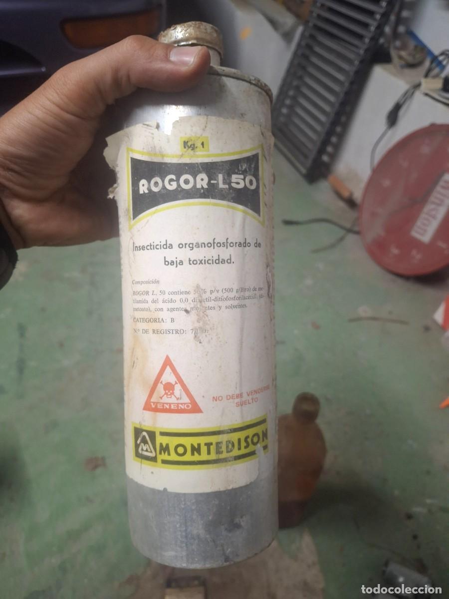 Otras botellas y bebidas antiguas de colecci&oacute;n: lata botella aluminio insecticida veneno fitosanitario Montedison Organofosforado agricultura
