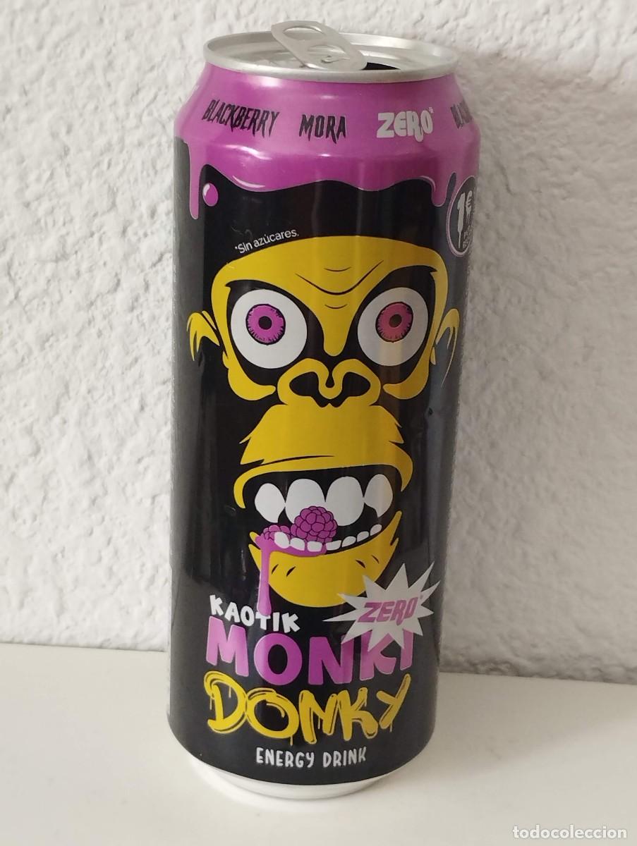 Otras botellas y bebidas antiguas de colecci&oacute;n: BOTE - LATA BEBIDA ENERGETICA MONKI DONKI KAOTIK ZERO - BLACKBERRY MORA