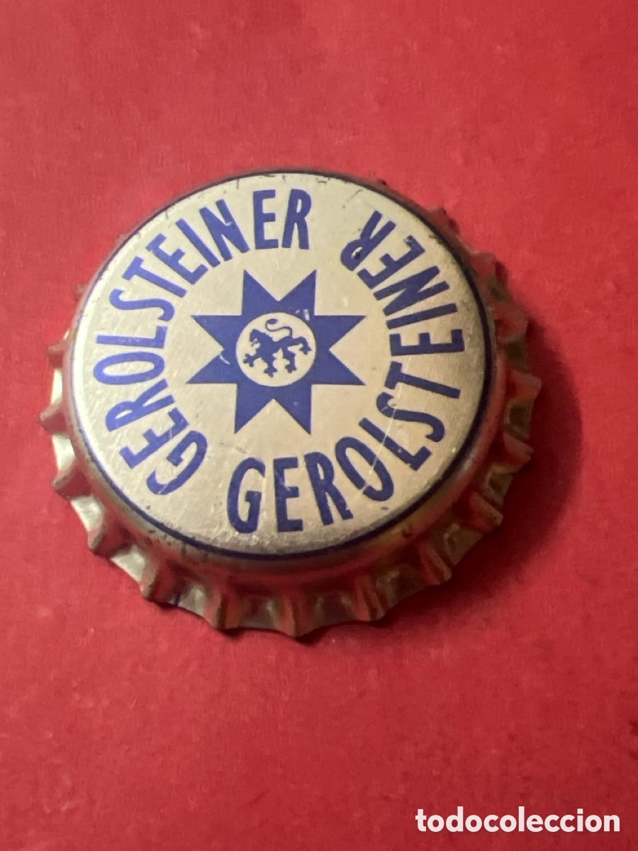 Otras botellas y bebidas antiguas de colecci&oacute;n: T4/X86/O4. CHAPA CERVEZA - Gerolsteiner - ALEMANIA - SIN ABRIR