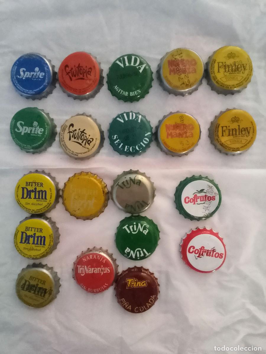 Otras botellas y bebidas antiguas de colecci&oacute;n: LOTE 20 CHAPAS DE BOTELLAS DE REFRESCOS