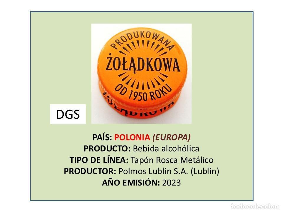 Otras botellas y bebidas antiguas de colecci&oacute;n: TAPON CORONA CAPSULA CHAPA ROSCA MET&Aacute;LICO VODKA ZOLADKOWA GORZKA (POLONIA)