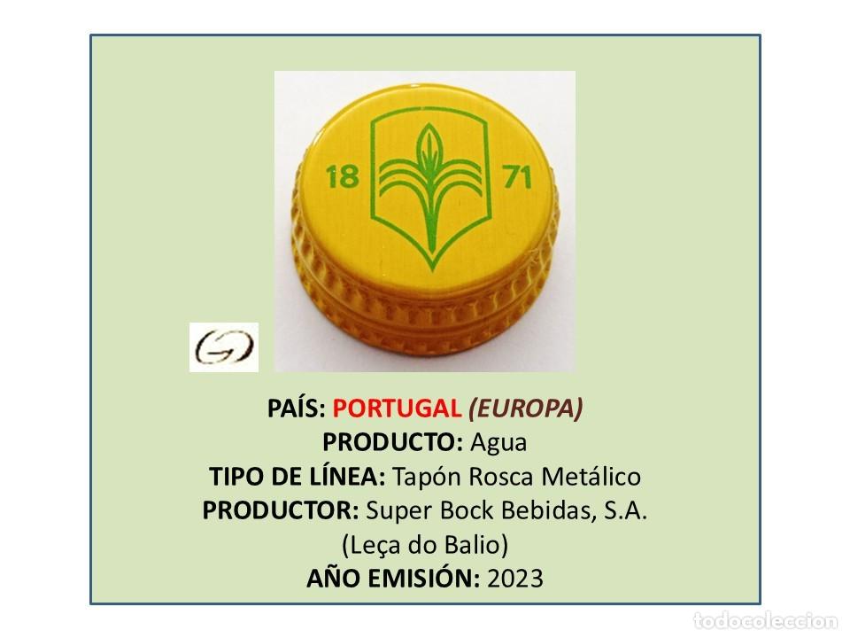 Otras botellas y bebidas antiguas de colecci&oacute;n: TAPON CORONA CAPSULA CHAPA ROSCA MET&Aacute;LICO AGUA PEDRAS SALGADAS (PORTUGAL)
