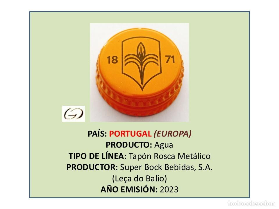 Otras botellas y bebidas antiguas de colecci&oacute;n: TAPON CORONA CAPSULA CHAPA ROSCA MET&Aacute;LICO AGUA PEDRAS SALGADAS (PORTUGAL)