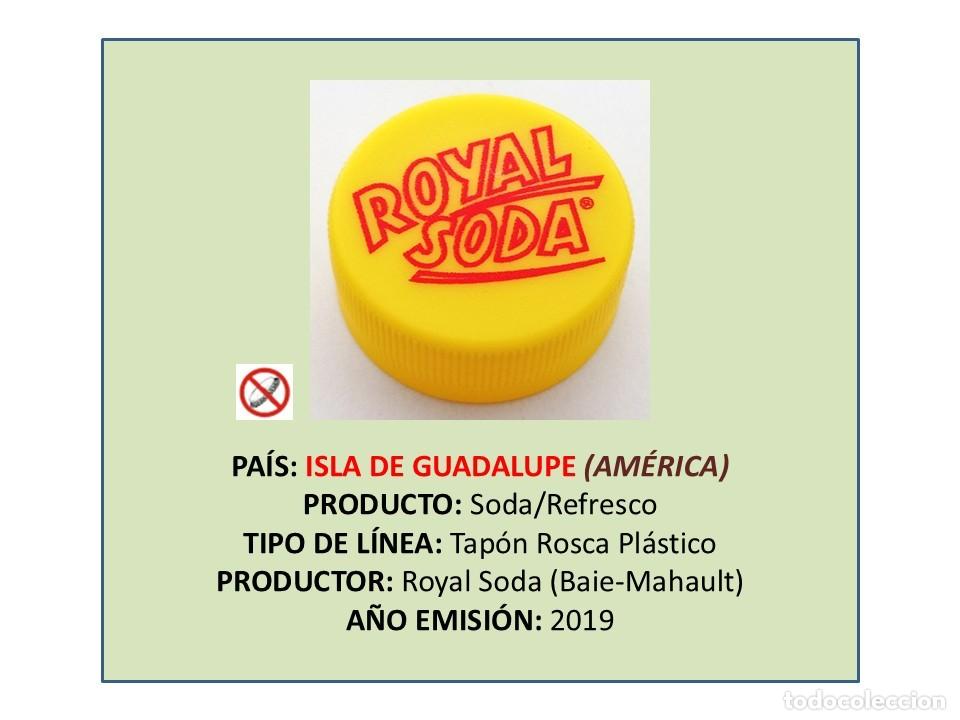 Otras botellas y bebidas antiguas de colecci&oacute;n: TAPON CORONA CAPSULA CHAPA ROSCA PL&Aacute;STICO ROYAL SODA (ISLA DE GUADALUPE)