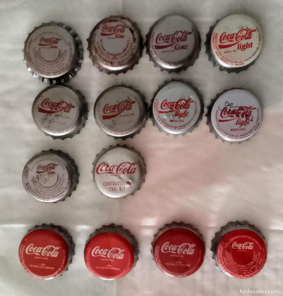 Otras botellas y bebidas antiguas de colecci&oacute;n: CHAPAS DE COCA-COLA, KAS Y FANTA