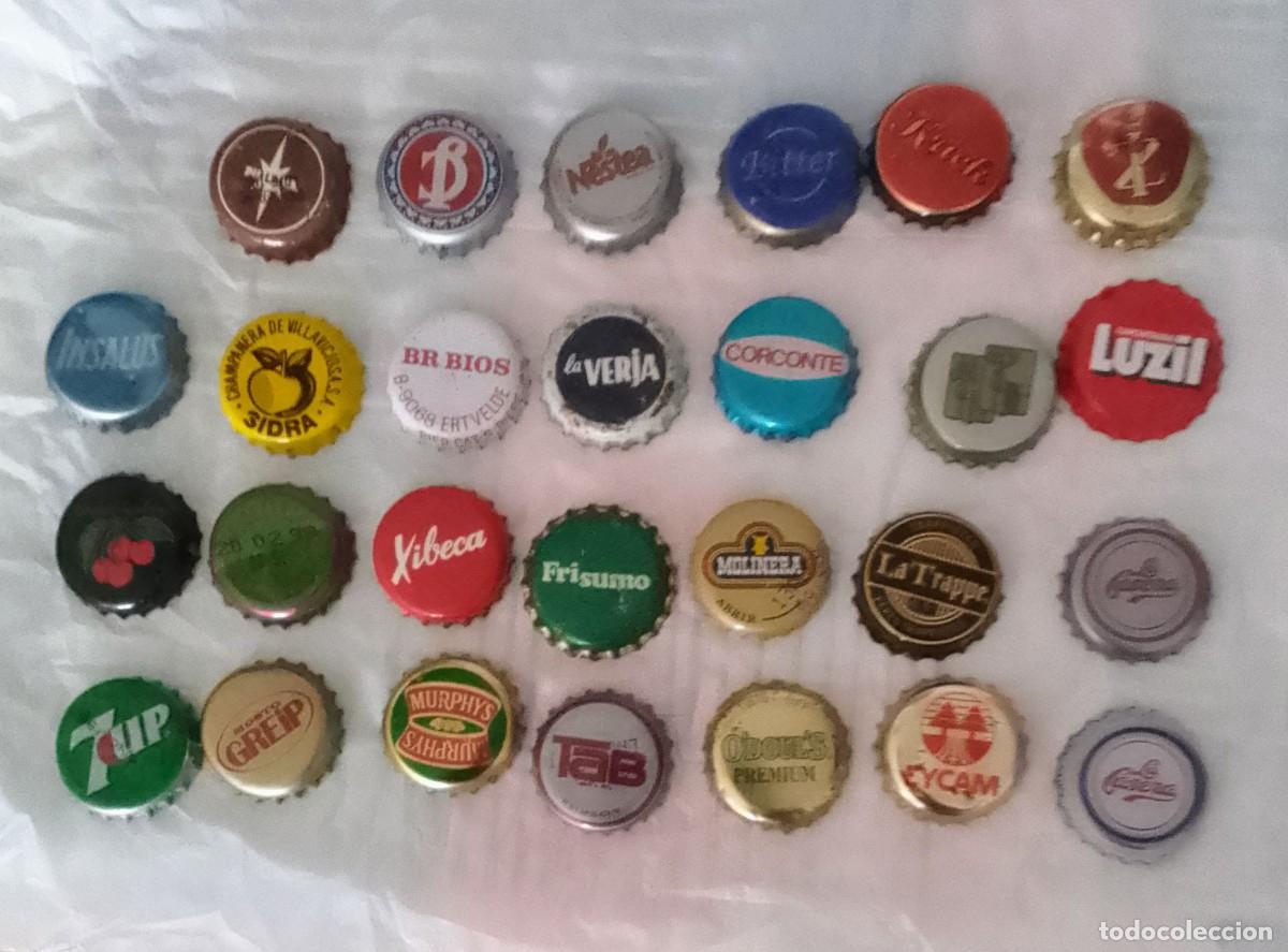 Otras botellas y bebidas antiguas de colecci&oacute;n: LOTE CHAPAS DISTINTAS MARCAS