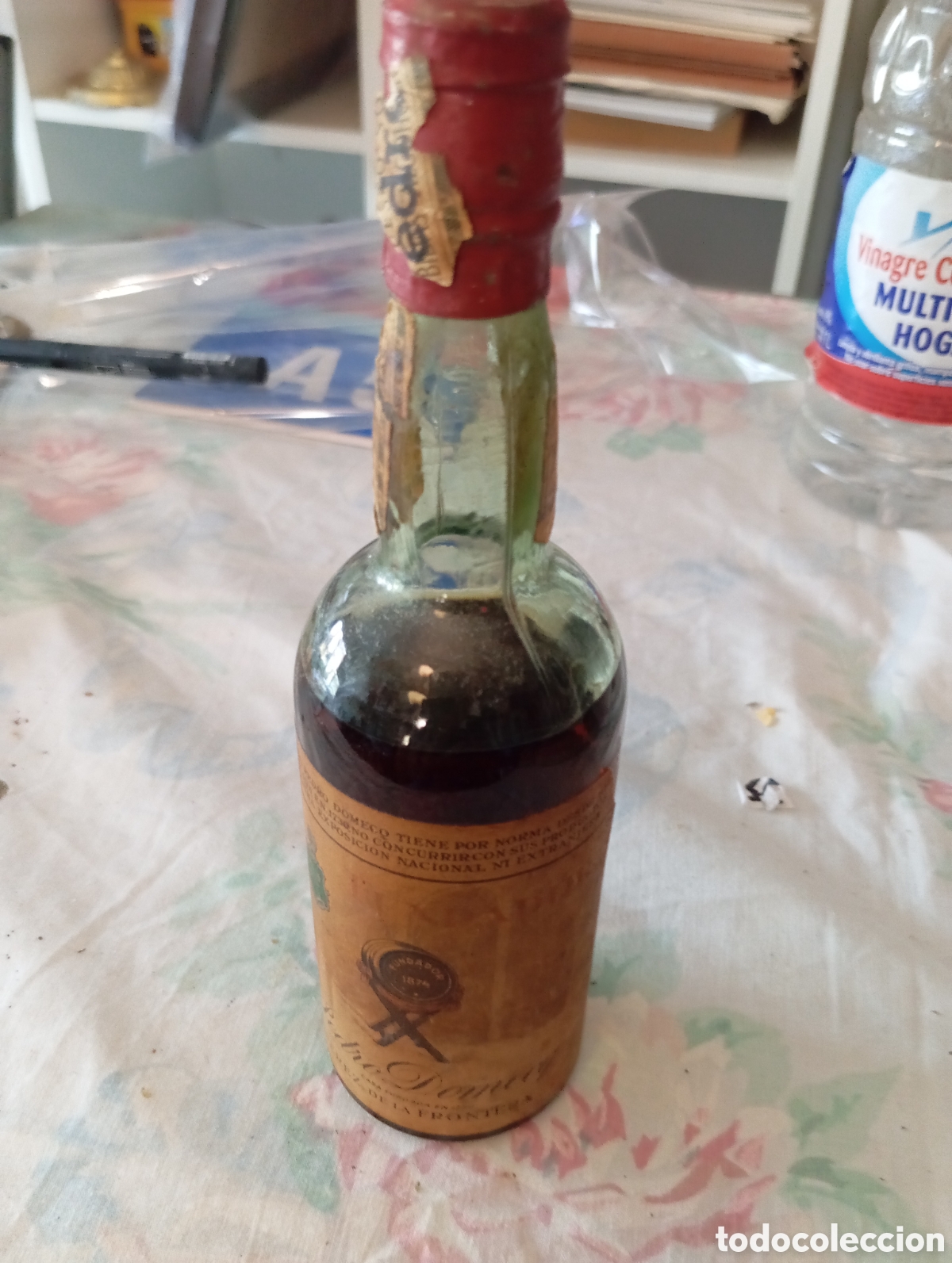 Otras botellas y bebidas antiguas de colecci&oacute;n: antigua botella de brandy Fundador a&ntilde;os 50 rara