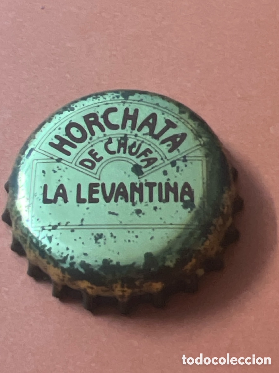 Otras botellas y bebidas antiguas de colecci&oacute;n: T4/X100/F2. TAPON CORONA CAPSULA CHAPA HORCHATA DE CHUFA &rdquo;LA LEVANTINA&rdquo; (ESPA&Ntilde;A) CON CORCHO