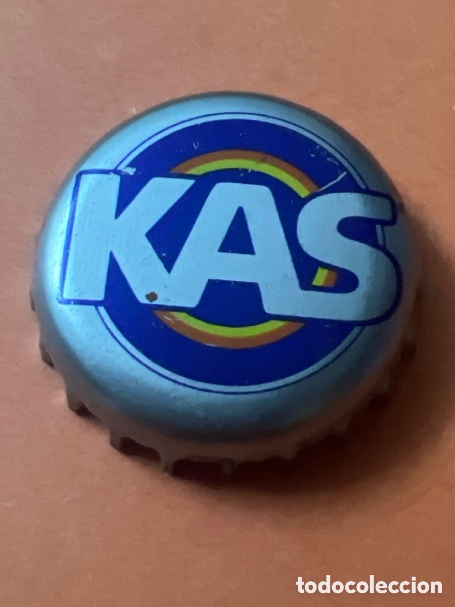 Otras botellas y bebidas antiguas de colecci&oacute;n: T4/X100/H3. Chapa metalica de refresco marca kas