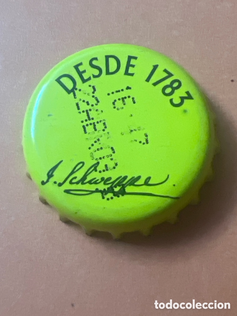 Collectionnisme d'Autres Bouteilles et Boissons : T4/X95/N4. Chapa T&oacute;nica Schweppes - Desde 1783