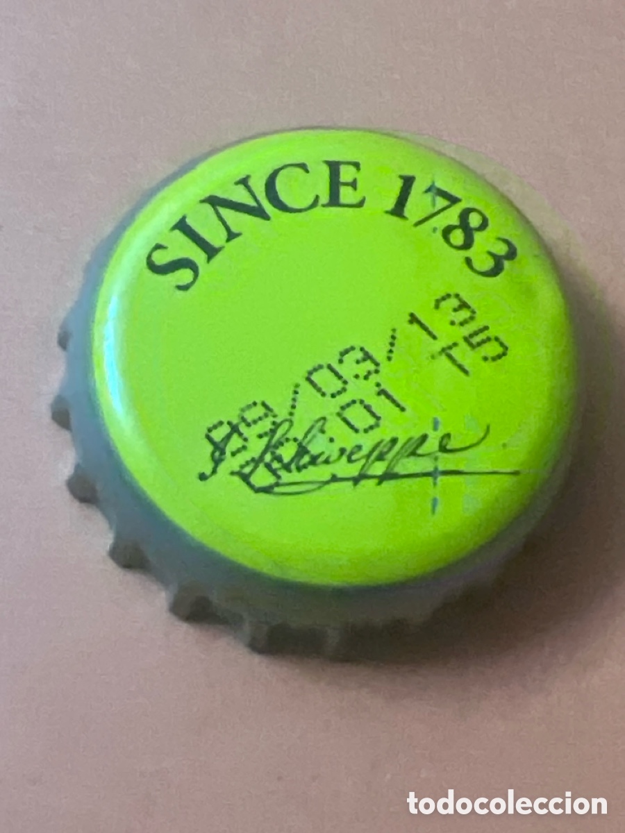 Otras botellas y bebidas antiguas de colecci&oacute;n: T4/X95/O4. Chapa T&oacute;nica Schweppes - Desde 1783