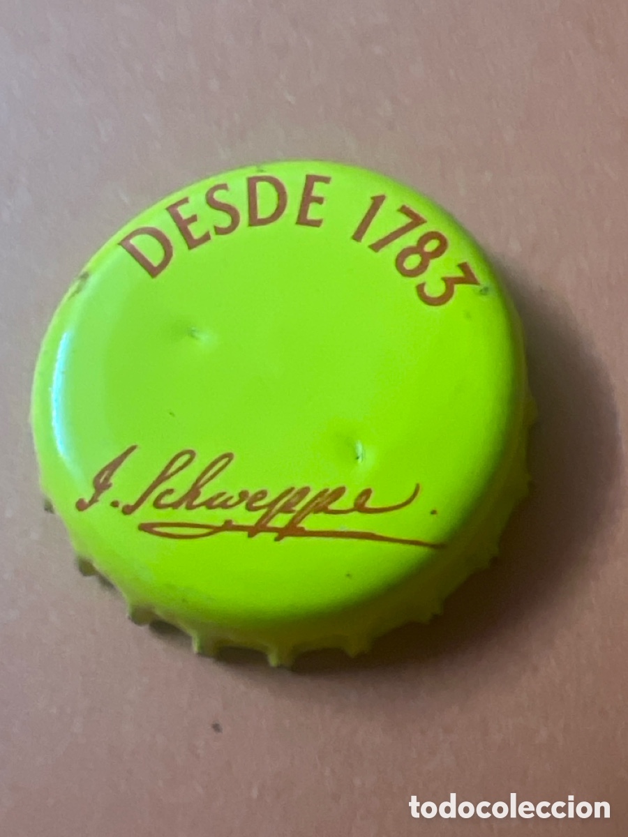 Otras botellas y bebidas antiguas de colecci&oacute;n: T4/X95/P1. Chapa T&oacute;nica Schweppes - Desde 1783