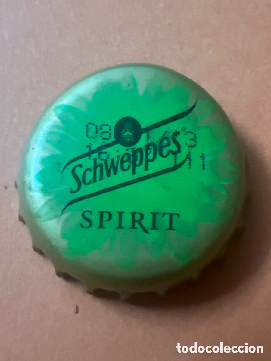Otras botellas y bebidas antiguas de colecci&oacute;n: T4/X95/Q2. CHAPAS TAPON CORONA CHAPA TONICA SCHWEPPES SPIRIT