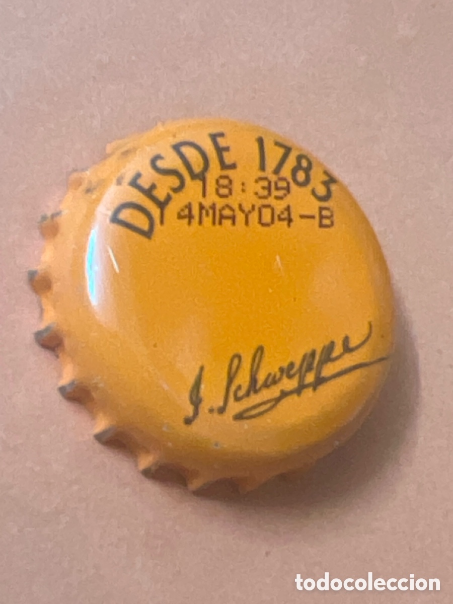Otras botellas y bebidas antiguas de colecci&oacute;n: T4/X91/A1. CHAPA/TAPON CORONA SCHWEPPES DESDE 1783