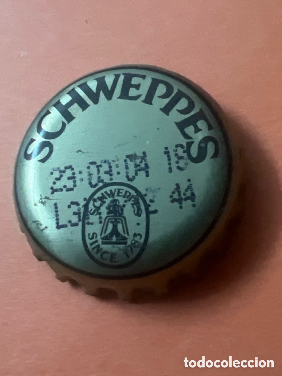 Otras botellas y bebidas antiguas de colecci&oacute;n: T4/X91/B4. CHAPAS TAPON CORONA CHAPA SCHWEPPES