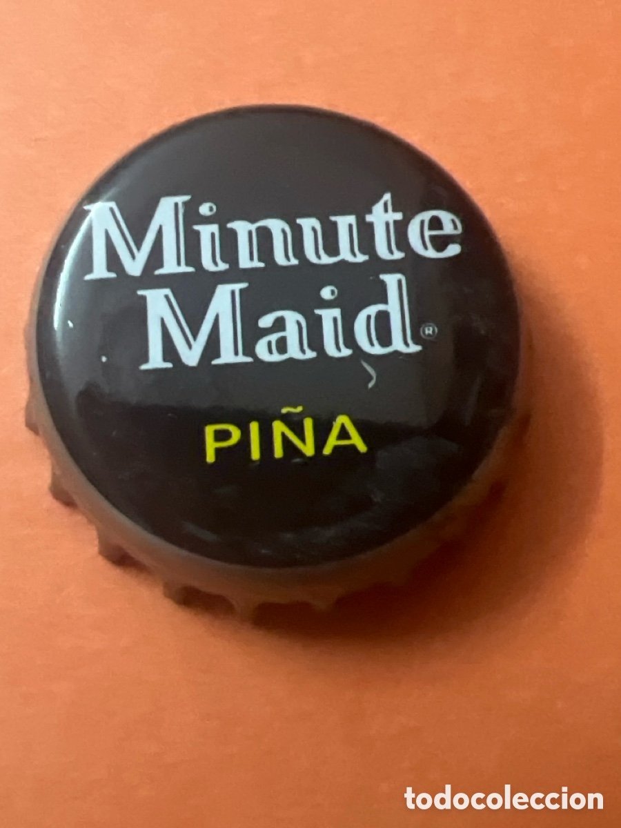 Otras botellas y bebidas antiguas de colecci&oacute;n: T4/X91/M1. chapa tap&oacute;n corona de zumo minute maid de pi&ntilde;a