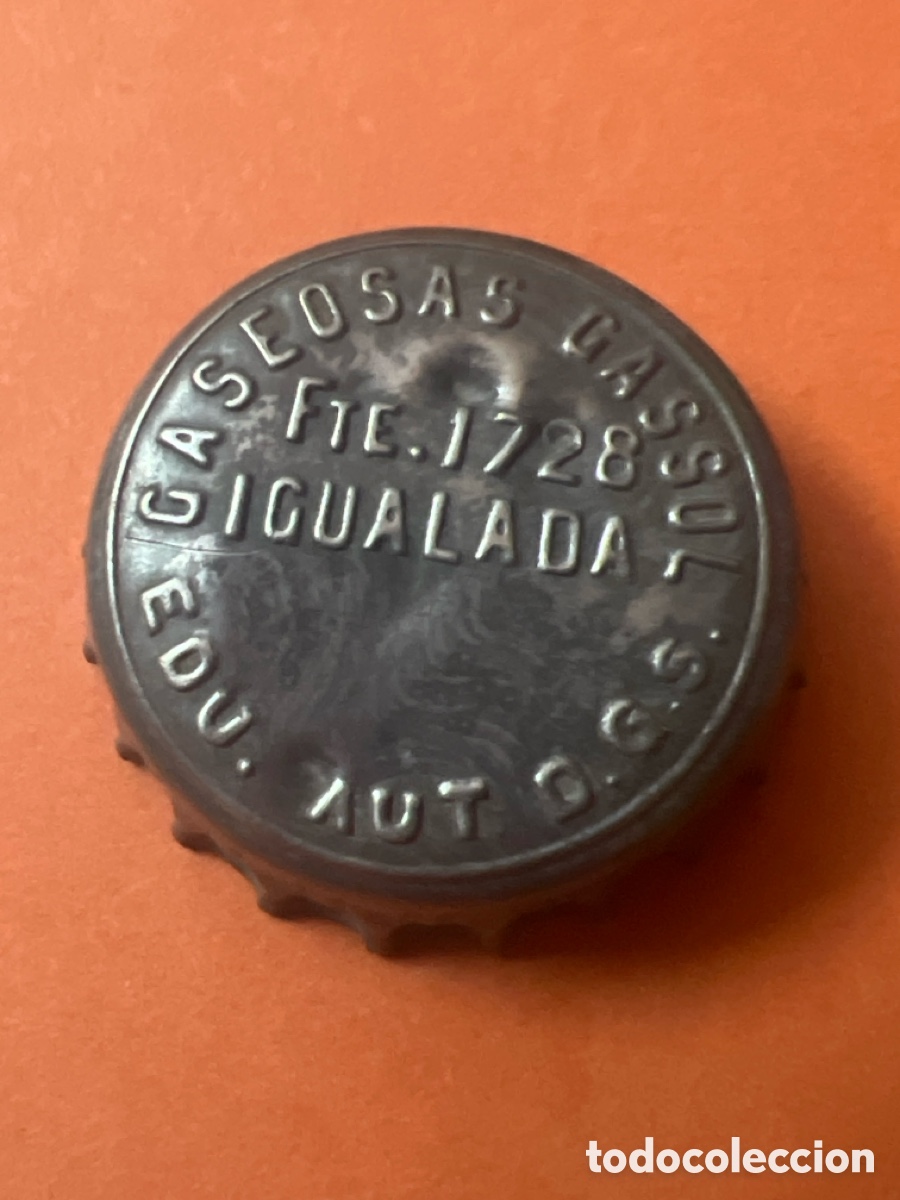 Collecting other Bottles and Drinks: T4/X91/O4. CHAPA CORONA DE CARBONICAS ESPA&Ntilde;OLAS .- GASEOSAS GASSOL, IGUALADA.-CON CORCHO
