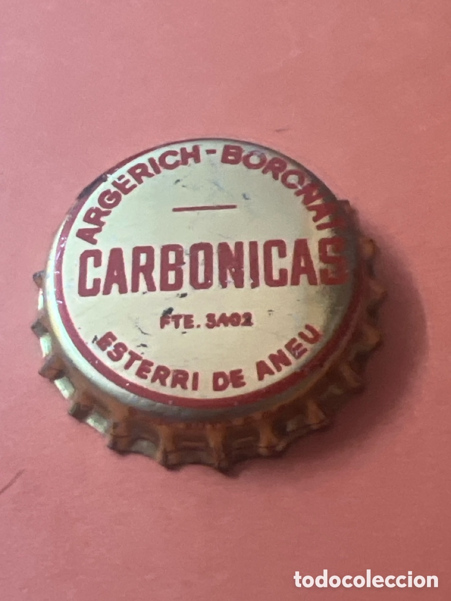 Collectionnisme d'Autres Bouteilles et Boissons : T4/X91/Q6. CHAPA TAPON CORONA TRASERA CORCHO CARBONICAS ARGERICH - BORONAT ESTERRI - SIN SBRIR