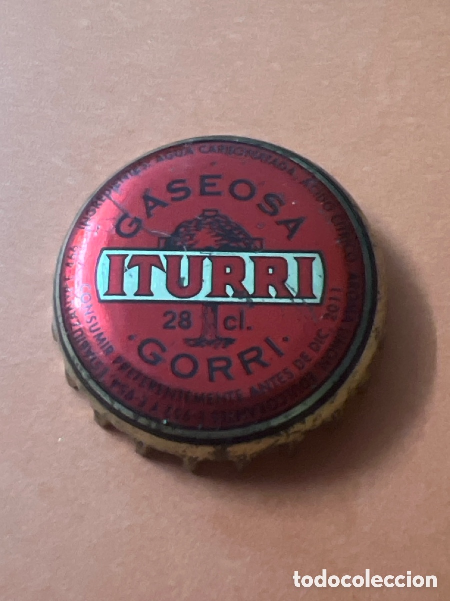 Otras botellas y bebidas antiguas de colecci&oacute;n: T4/X94/F1. Chapa Espa&ntilde;a iturri refresco tapon corona
