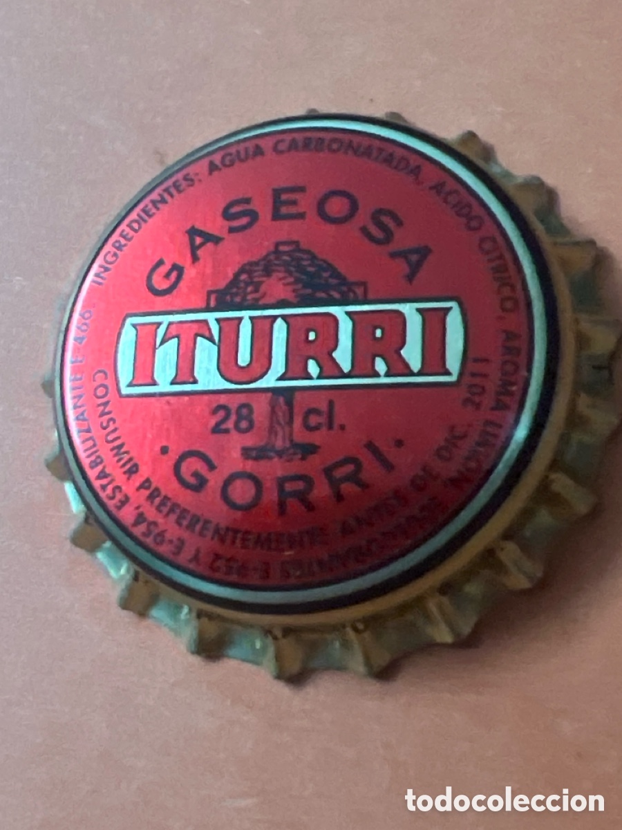 Collectionnisme d'Autres Bouteilles et Boissons : T4/X94/H2. T4/X94/G6. Chapa Espa&ntilde;a iturri refresco tapon corona - SIN ABRIR