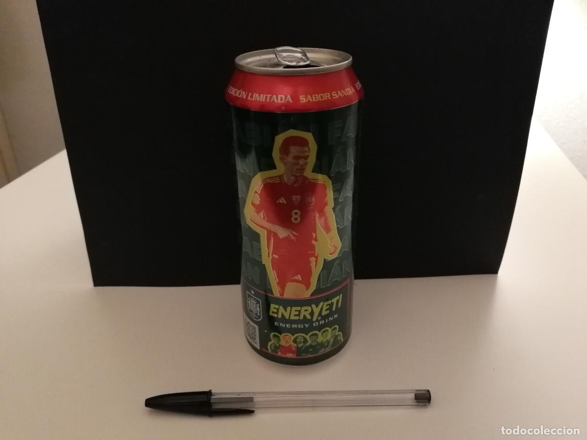 Otras botellas y bebidas antiguas de colecci&oacute;n: LATA VACIA - BOTE BEBIDA ENERGETICA ENERYETI - ESPA&Ntilde;A MUNDIAL CAMPEONES - Fabi&aacute;n Ruiz - FUTBOL